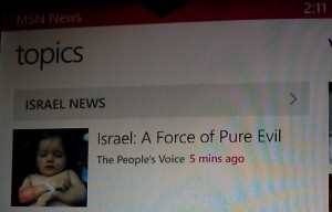 09Apr15 - The People's Voice -Israel A Force Of Pure Evil - callout