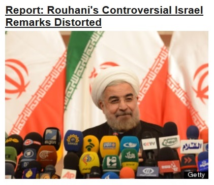 02Aug13 WPHL IRAN PRES ISRAEL COMMENT DISTORTED callout