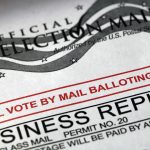 Closeup of Vote by Mail envelope